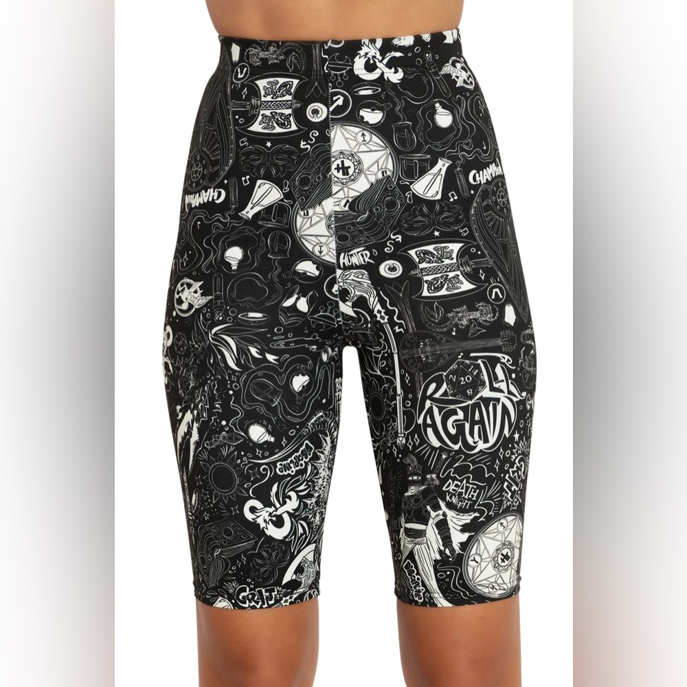 D&D Graffiti high waist biking bike pants shorts